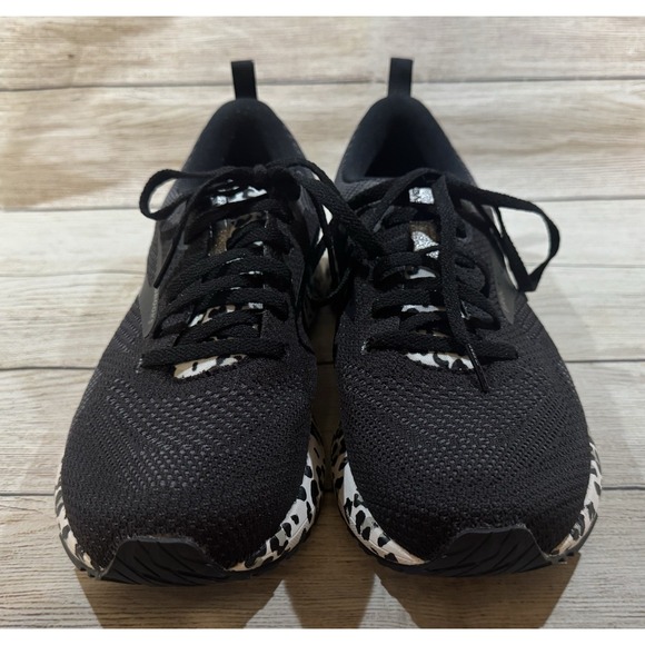 Brooks Shoes Revel 5 Athletic Shoes Black White Leopard Print Sz 9 EXCELLENT - Picture 3 of 7